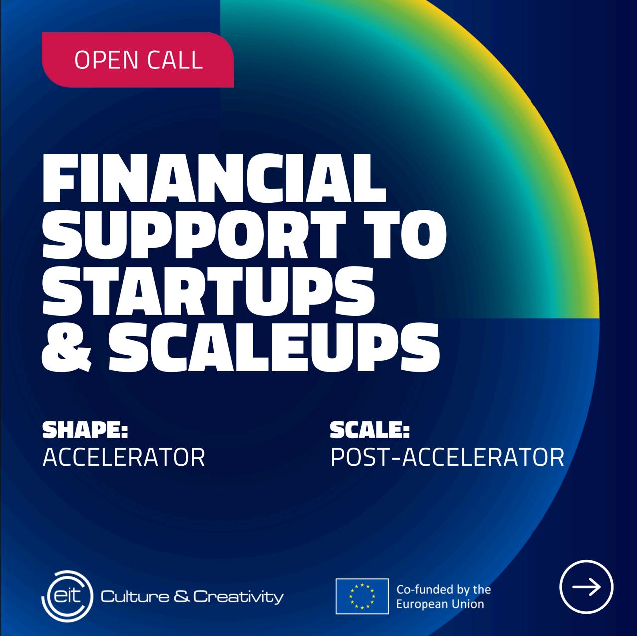 €8.6M available FOR STARTUPS IN THE CULTURE & CREATIVITY SPACE
